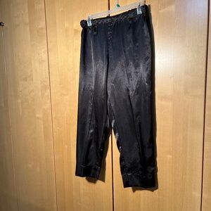 Silky satin black pants for Halloween costume
